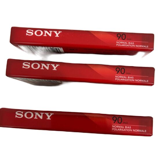 Sony HF 90 minute Audio Cassettes NEW UNOPENED Lot Of 3 Normal bias Blank Sealed - Picture 3 of 8